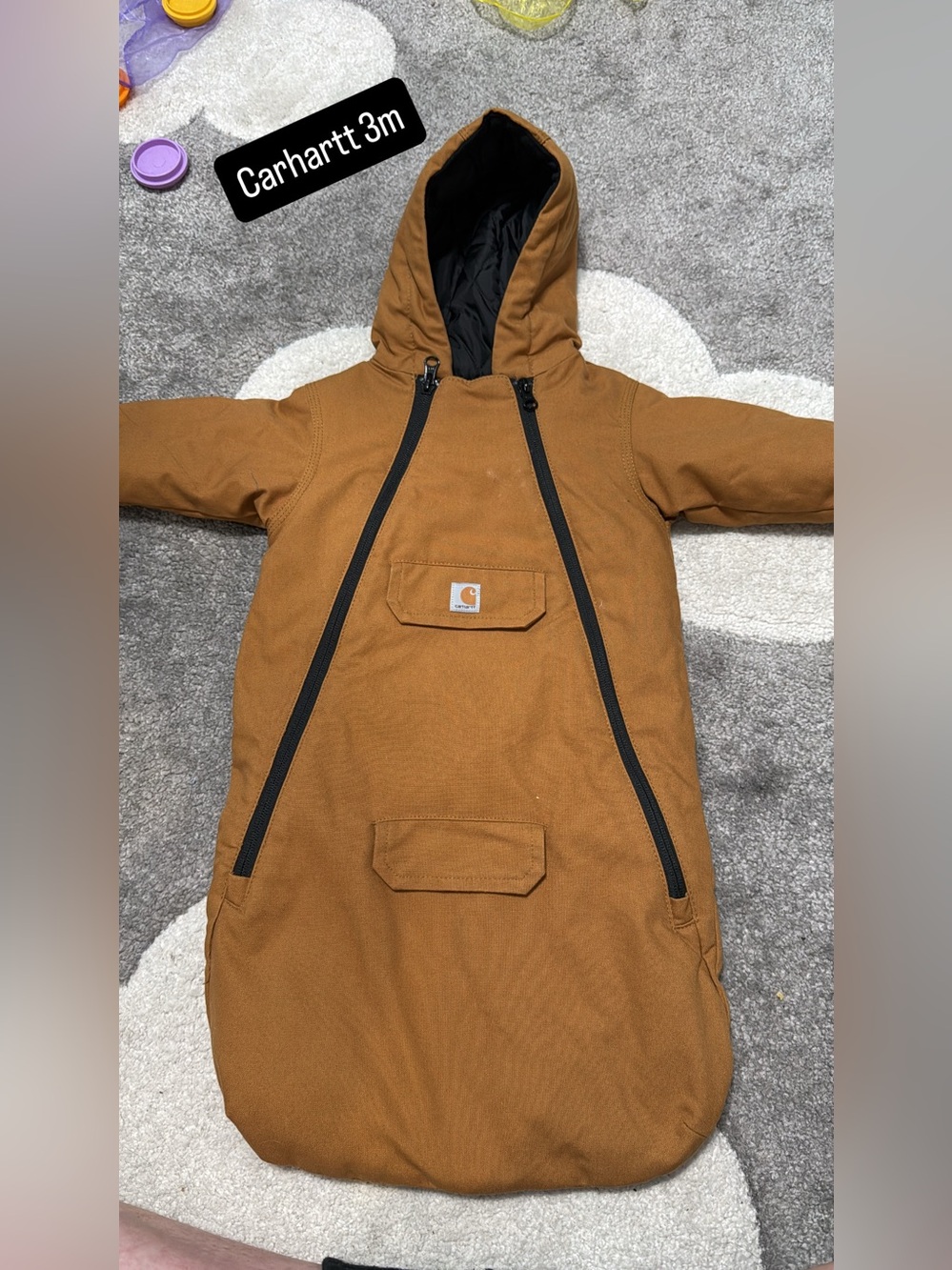 Carhartt Brown Insulated Hooded Puffer Bunting